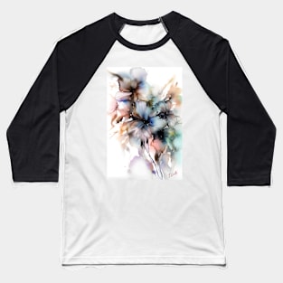 Watercolor and Ink florals6 Baseball T-Shirt